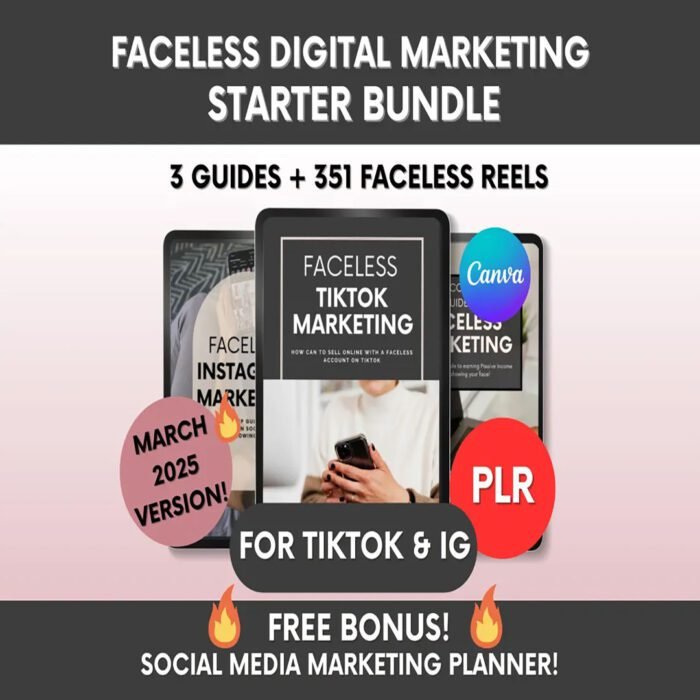 PLR Faceless Digital Marketing Starter Bundle - Image 1