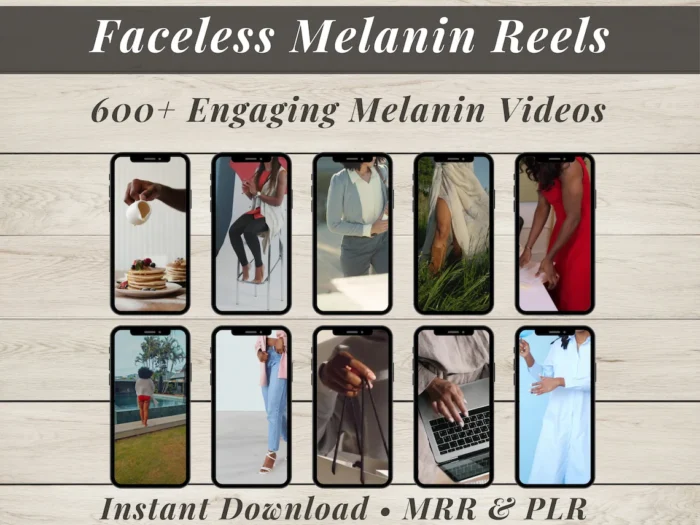 600+ Faceless Melanin Reels Aesthetic Instagram Video Bundle - Image 5