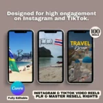 Travel Reels PLR Instagram Template Travel Agent - Image 4
