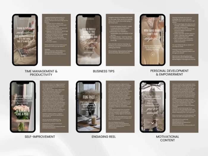 125 Faceless Mompreneur Instagram Reels Templates Bundle - Image 3