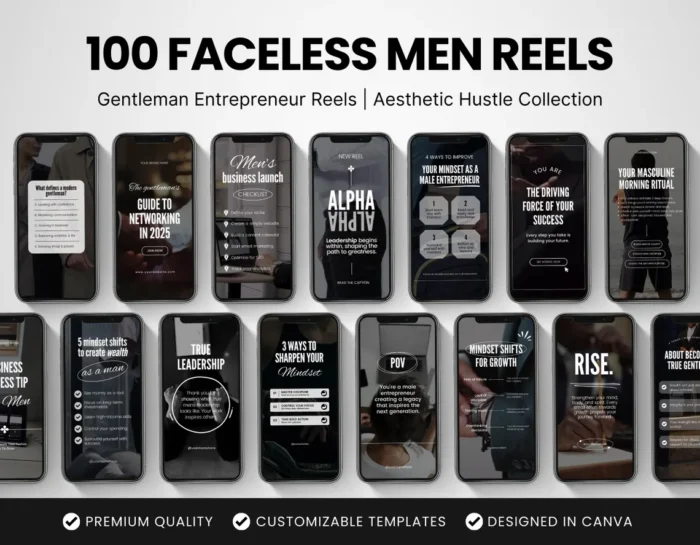 100 Faceless Men Instagram Reels Template - Image 2