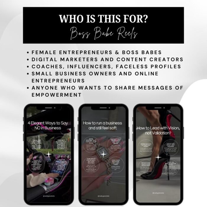 100 Boss Babe Instagram Reels with Hooks - Image 3